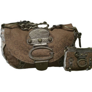 Guess Suede & Fur Purse and Change Purse • Several different ways to wear